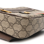 Soft GG Supreme Monogram Medium Ophidia Belt Bag Dark Brown