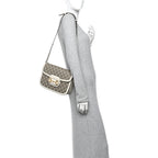 GG Supreme Monogram Horsebit 1955 Shoulder Bag Beige Mystic White
