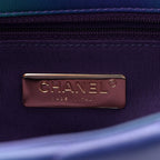 Tie Dye Calfskin Quilted Medium Chanel 19 Flap Blue Purple