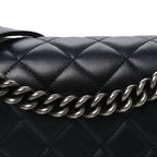 Lambskin Quilted New Medium Boy Flap Black