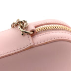 Dollar Calfskin Enamel Super Mini GG Marmont Chain Shoulder Bag Light Pink Blue