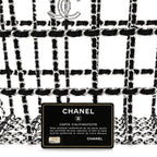 Brass Calfskin Large Grocery By Chanel Shopping Basket Silver