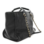 Calfskin Medium Deauville Tote Black Multicolor