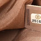 Caviar Chevron Quilted Medium Boy Flap Dark Beige