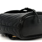 Calfskin Matelasse GG Marmont Flap Backpack Black