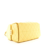 Caviar Quilted Small Chanel 25 Handbag Light Yellow