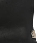 Calfskin Chevron Tweed Medium Boy Flap Black