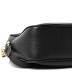 Pebbled Calfskin Small Soho Disco Bag Black
