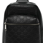 Guccissima Sling Backpack Black