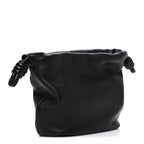 Mellow Nappa Donut Chain Mini Flamenco Knot Clutch Black