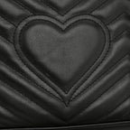 Calfskin Matelasse Small GG Marmont Shoulder Bag Black