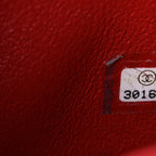 Lambskin Quilted Mini Rectangular Flap Red