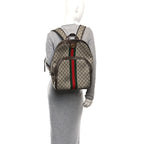 GG Supreme Monogram Medium Ophidia Day Backpack Beige Ebony New Acero