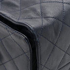 Caviar Quilted Medium Chanel 25 Handbag Dark Navy