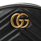 Calfskin Matelasse GG Marmont Belt Bag 85 34 Black