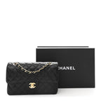 Caviar Quilted Small Double Flap Black