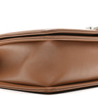 Calfskin Quilted New Medium Boy Flap Dark Beige