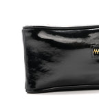 Patent Quilted CC Barbie Heart Vanity Case Black