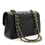 Caviar Quilted Small Double Flap Black