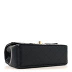 Lambskin Quilted Mini Rectangular Flap Black