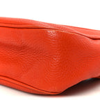 Pebbled Calfskin Small Soho Disco Bag Sun Orange
