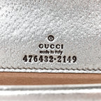 Metallic Calfskin Super Mini Dionysus Shoulder Bag Silver