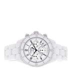Stainless Steel Ceramic 41mm J12 Chronograph Automatic Watch White