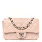 Caviar Quilted Mini Rectangular Flap Light Pink
