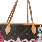 Monogram Bay Neverfull MM Rose Ballerine Poppy