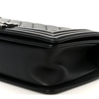 Lambskin Quilted Medium Boy Flap Black