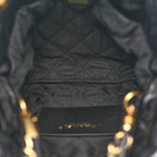 Shiny Calfskin Quilted Mini Chanel 22 Black