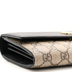Dollar Calfskin GG Supreme Monogram Petite GG Marmont Wallet Chain Bag Black Beige Ebony