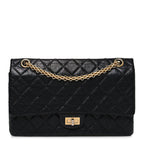 Aged Calfskin Quilted 2.55 Reissue 226 Flap Black