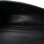 Lambskin Quilted Mini Rectangular Flap Black