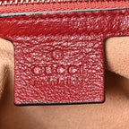 Vintage Effect Calfskin Matelasse Diagonal Small Torchon GG Marmont Top Handle Shoulder Bag Black Romantic Cherry