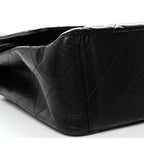 Caviar Quilted Maxi Double Flap Black