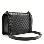 Caviar Quilted New Medium Boy Flap So Black