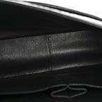 Shiny Crumpled Calfskin Quilted Jumbo Double Flap So Black