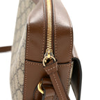 GG Supreme Monogram Small Horsebit 1955 Shoulder Bag Beige Brown Sugar