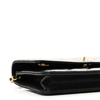 Caviar Quilted CC Turnlock Wallet On Chain WOC Black