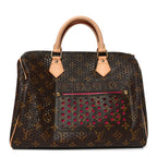 Monogram Perforated Speedy 30 Fuchsia