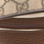 GG Supreme Monogram Web Mini Ophidia Flap Shoulder Bag Brown