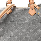 Monogram Denim Speedy Soft 30 Washed Gray