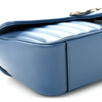 Calfskin Matelasse Aria Small GG Marmont Shoulder Bag  Clear Blue