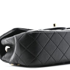 Lambskin Quilted Mini Rectangular Flap Black