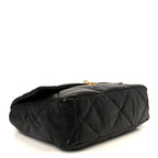 Goatskin Quilted Large Chanel 19 Flap Black