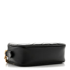 Calfskin Matelasse Mini GG Marmont Chain Shoulder Bag Black