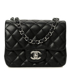 Caviar Quilted Mini Square Flap Black