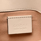 Calfskin Matelasse Super Mini GG Marmont Shoulder Bag White