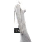 Aged Calfskin Lucky Charms 2.55 Reissue Wallet on Chain WOC Black